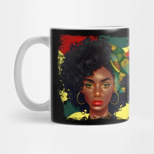 Black Queen History Month Afro American Pride T-Shirt Mug